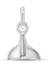 beautiful whale tail sterling silver baby charm